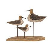 Natural Wood Seabird Trio Sitter