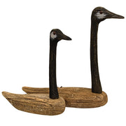 Weathered Wood Goose Sitter - 12"H