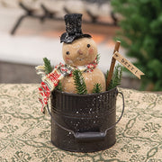 Brrr Snowman Doll in Bucket