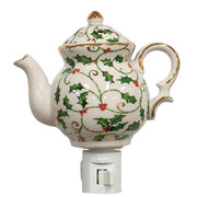 Porcleain Holly & Berries Tealight Nightlight