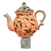 Porcleain Holly & Berries Tealight Nightlight