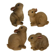Resin Baby Brown Bunnies (Set of 4)