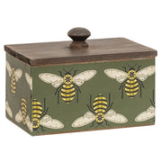 Garden Bugs Metal Boxes with Wood Lids (Set of 3)