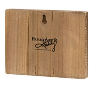 Distressed Wooden Snow Family Block Sign - 6" x 4.75"