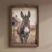 Donkey in the Field Portrait - 12x16