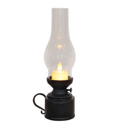 Realistic Flickering LED Black Tealight Lantern - 9-1/2"H