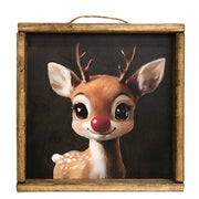 Baby Rudolph Portrait Framed Print - 12"