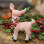 Pink Glittered Resin Reindeer - 4.5"