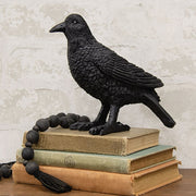 Resin Black Crow Sitter - 7"H