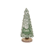 "Faith" - "Love" - "Joy" Resin Christmas Trees (Set of 3)
