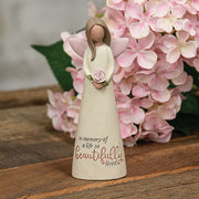 A Life So Beautifully Lived Resin Angel with Rose