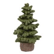 Resin Evergreen Trees in Baskets - 3.5"H (Set of 2)