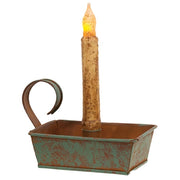 Colonial Rust Green Metal Taper Pan