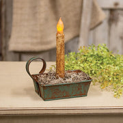 Colonial Rust Green Metal Taper Pan