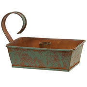 Colonial Rust Green Metal Taper Pan