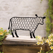 Black Chicken Wire Cow