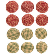 Primitive Gingham Rag Balls (Set of 12)