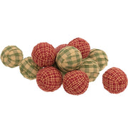 Primitive Gingham Rag Balls (Set of 12)