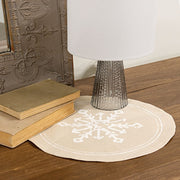 Snowflake Natural Round Mat