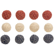 Americana Primitive Plaid Rag Balls (Set of 12)