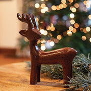 Rusty Cast Iron Standing Reindeer Figurine - 6"H