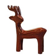 Rusty Cast Iron Standing Reindeer Figurine - 6"H