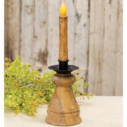 Natural Wood & Metal Cone Spindle Taper Holder - 6.25"