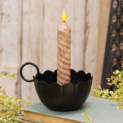Black Metal Lotus Bowl Taper Holder