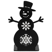 Snowman Snowflake Candle Luminary - 5"H