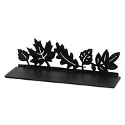 Black Metal Fall Leaves Candle Plate - 2"H