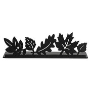 Black Metal Fall Leaves Candle Plate - 2"H