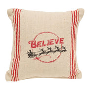 Believe Striped Pillow