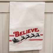 Believe Santa & Reindeer Dish Towel