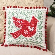 Yuletide Folklore Cardinal Pillow