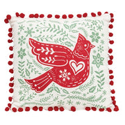 Yuletide Folklore Cardinal Pillow
