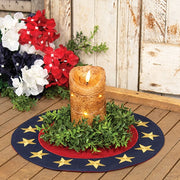 Americana Star Round Mat - 13"