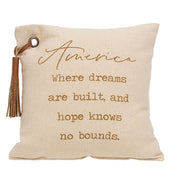 America Sentiment Pillow - 8" Sq.