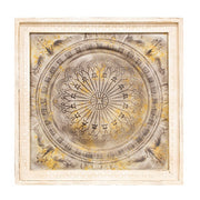 Shabby Chic Framed Distressed Metal Vintage Tile - 21"