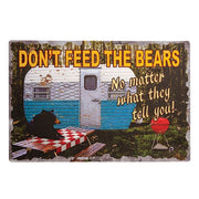 Camping Welcome Tin Sign  (3 Count Assortment)