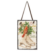 Winter Cardinal Hanging Slate  (3 Count Assortment)