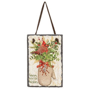 Winter Cardinal Hanging Slate  (3 Count Assortment)