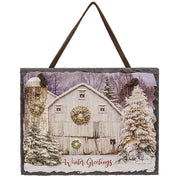 Winter Greetings Hanging Slate  (3 Count Assortment)