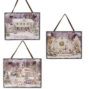 Winter Greetings Hanging Slate  (3 Count Assortment)