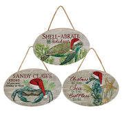 Christmas by the Sea Wooden Ornament  (3 Count Assortment)