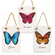 Butterfly Growth Painted Slate  (3 Count Assortment)
