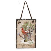 Winter Woodland Cardinal Mini Slate Hanger  (3 Count Assortment)