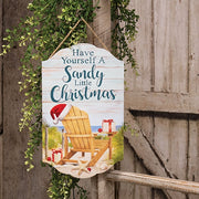 Sandy Little Christmas Hanging Sign