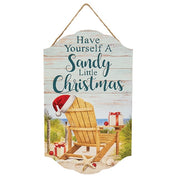 Sandy Little Christmas Hanging Sign
