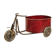 Red Metal Tricycle Wagon Planter