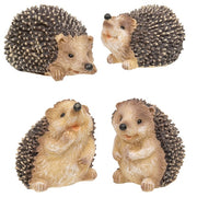 Resin Happy Hedgehog Figure  (4 Count Assortment)